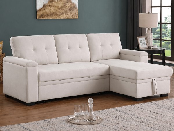 Lucca beige sleeper sofa