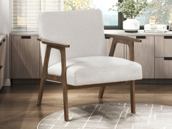Omara beige accent chair