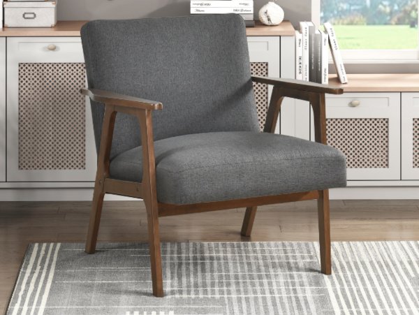 Omara charcoal accent chair