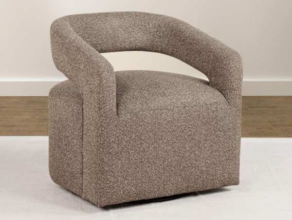 Westhill swivel brown accent chair