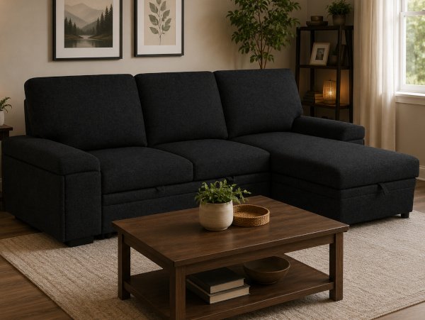 Demko black sleeper sofa