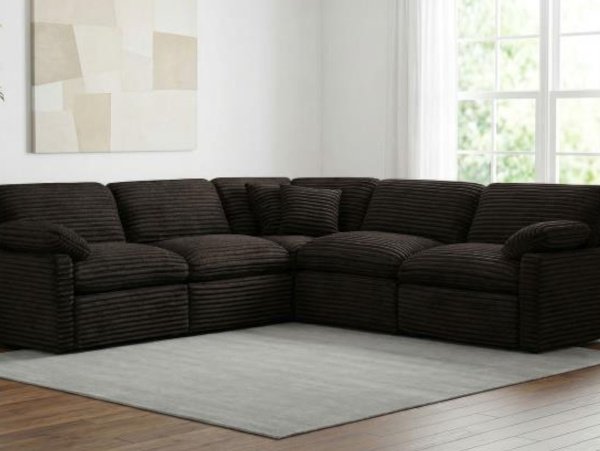 Collins reclining power chocolate sectional