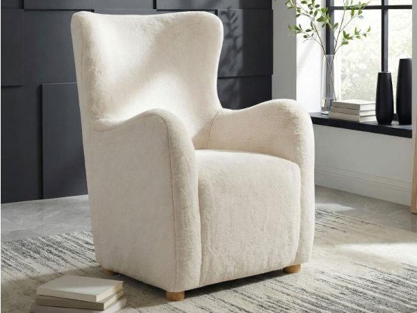 Thorton ivory accent chair