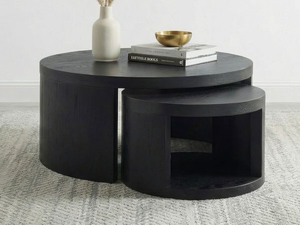 Sweeney black coffee nesting table