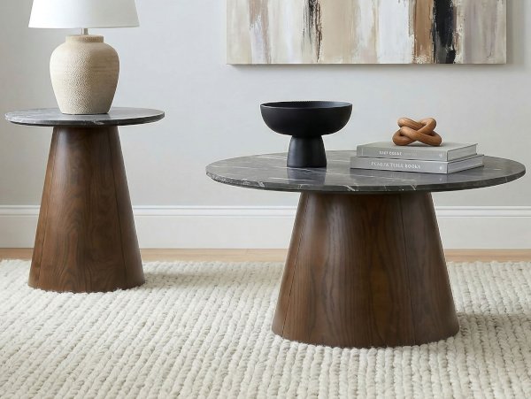 Franklin marble coffee table set