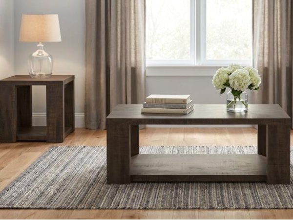 Pavone walnut coffee table set