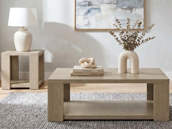 Pavone natural coffee table set