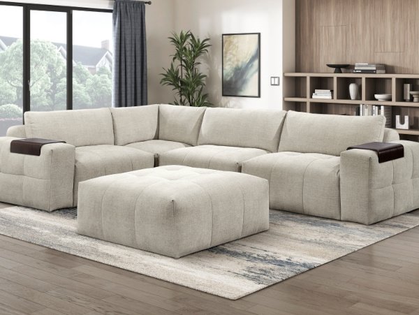 Tidal taupe modular sectional