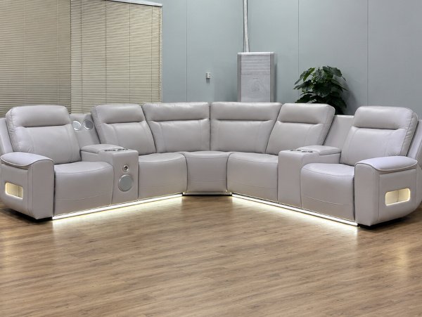 Rojas reclining power gray sectional
