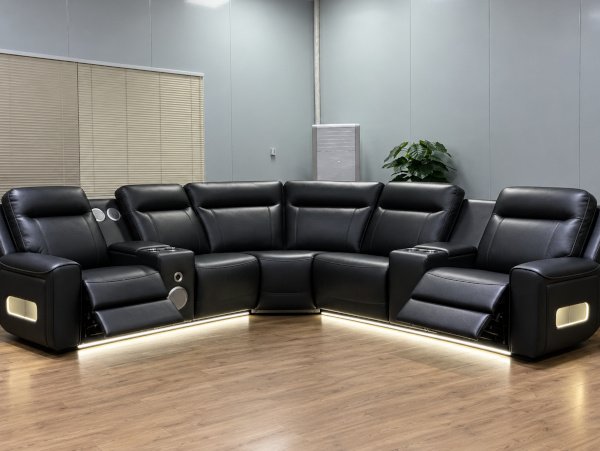 Rojas reclining power black sectional